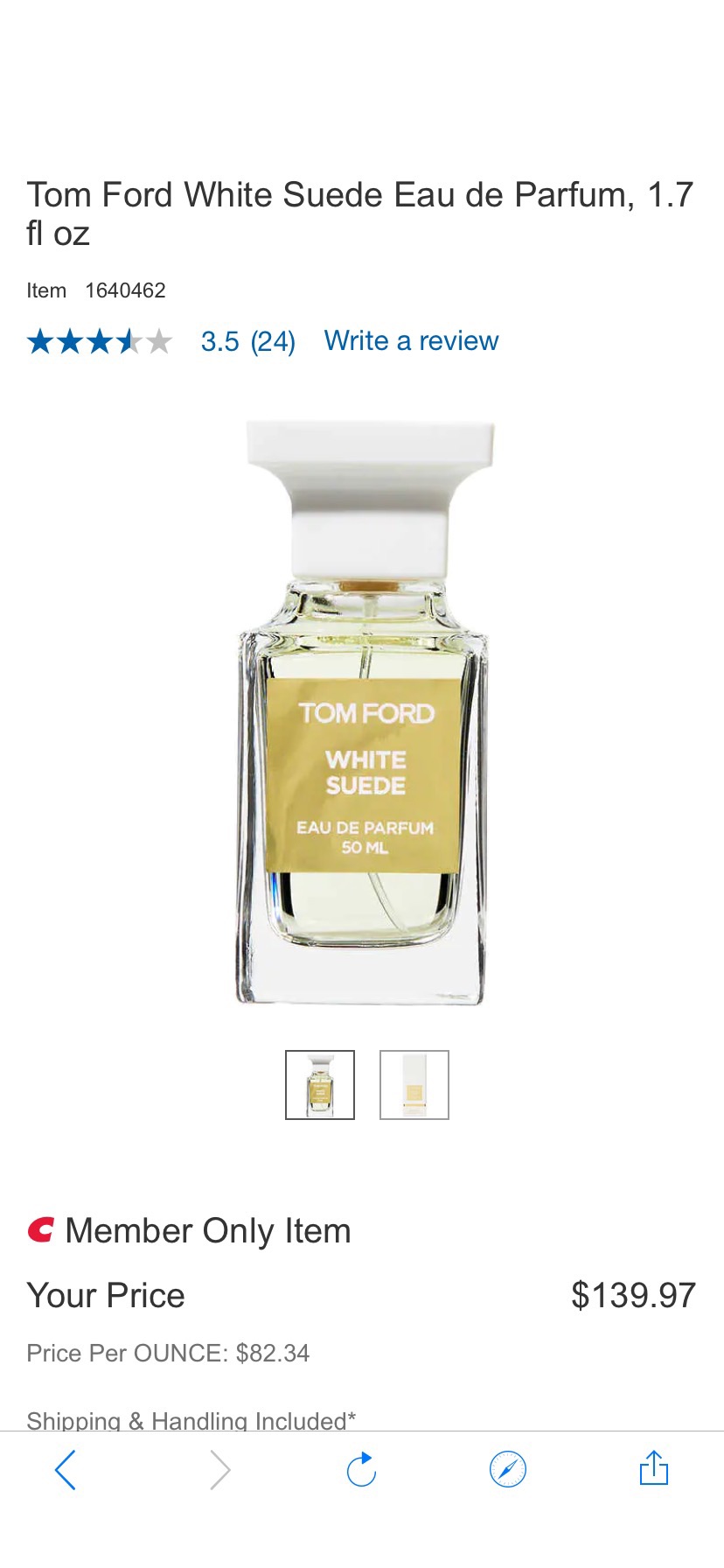 Tom Ford White Suede Eau de Parfum, 1.7 fl oz | Costco