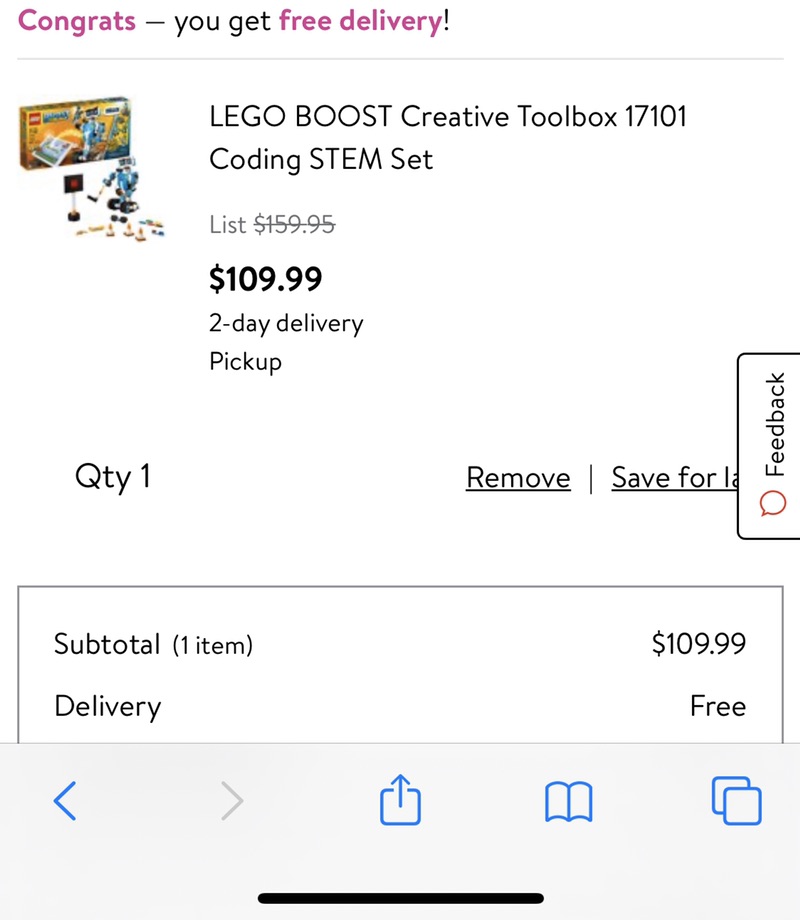 乐高创意工具箱编码套装 LEGO BOOST Creative Toolbox 17101 Coding STEM Set - Walmart.com