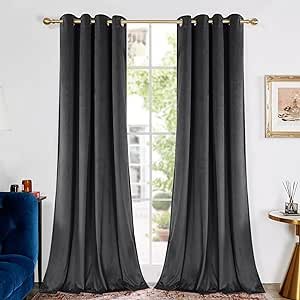 Deconovo Double Layer Velvet 100% Blackout Curtains