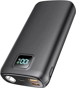 Amazon.com: Portable-Charger-Power-Bank - 40000mAh Power Bank PD 30W and QC 4.0 Quick Charging Built-in Bright Flashlight LED Display 2 USB 1Type-C Output  