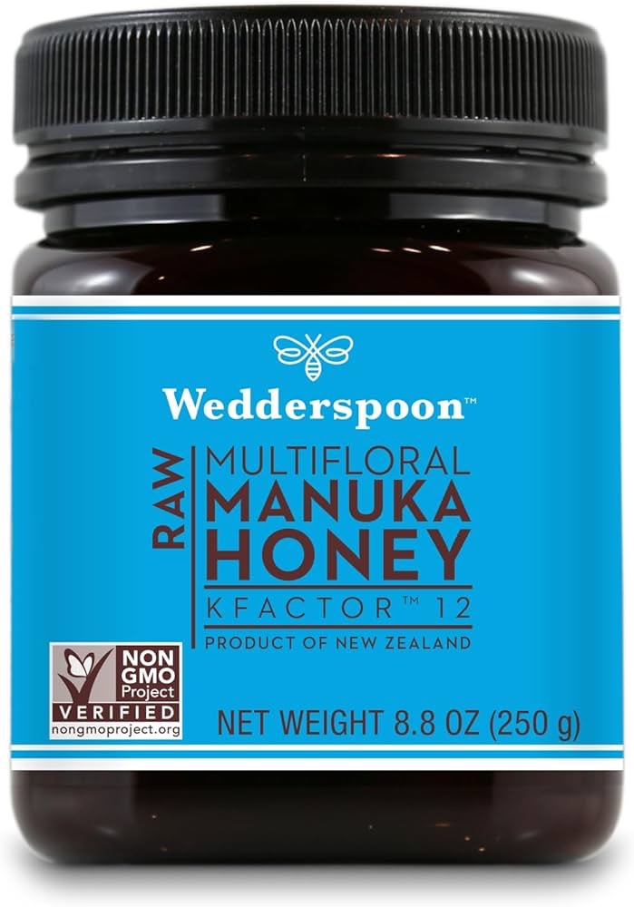 Amazon.com : Wedderspoon Raw Premium Manuka Honey, KFactor 12, 8.8 Oz, Unpasteurized, Genuine New Zealand Honey, Non-GMO Superfood, Traceable from Our Hives to Your Home : Grocery & Gourmet Food蜂蜜