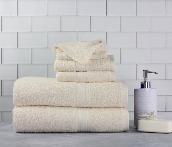 Mainstays 基本沐浴系列-6件式沐浴毛巾套装 米白色