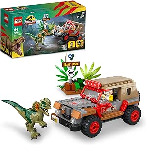 Amazon.com: LEGO Jurassic Park Dilophosaurus Ambush 76958 Building Toy Set for Jurassic Park 30th Anniversary, Dinosaur Toy with Dino Figure and Jeep Car Toy 