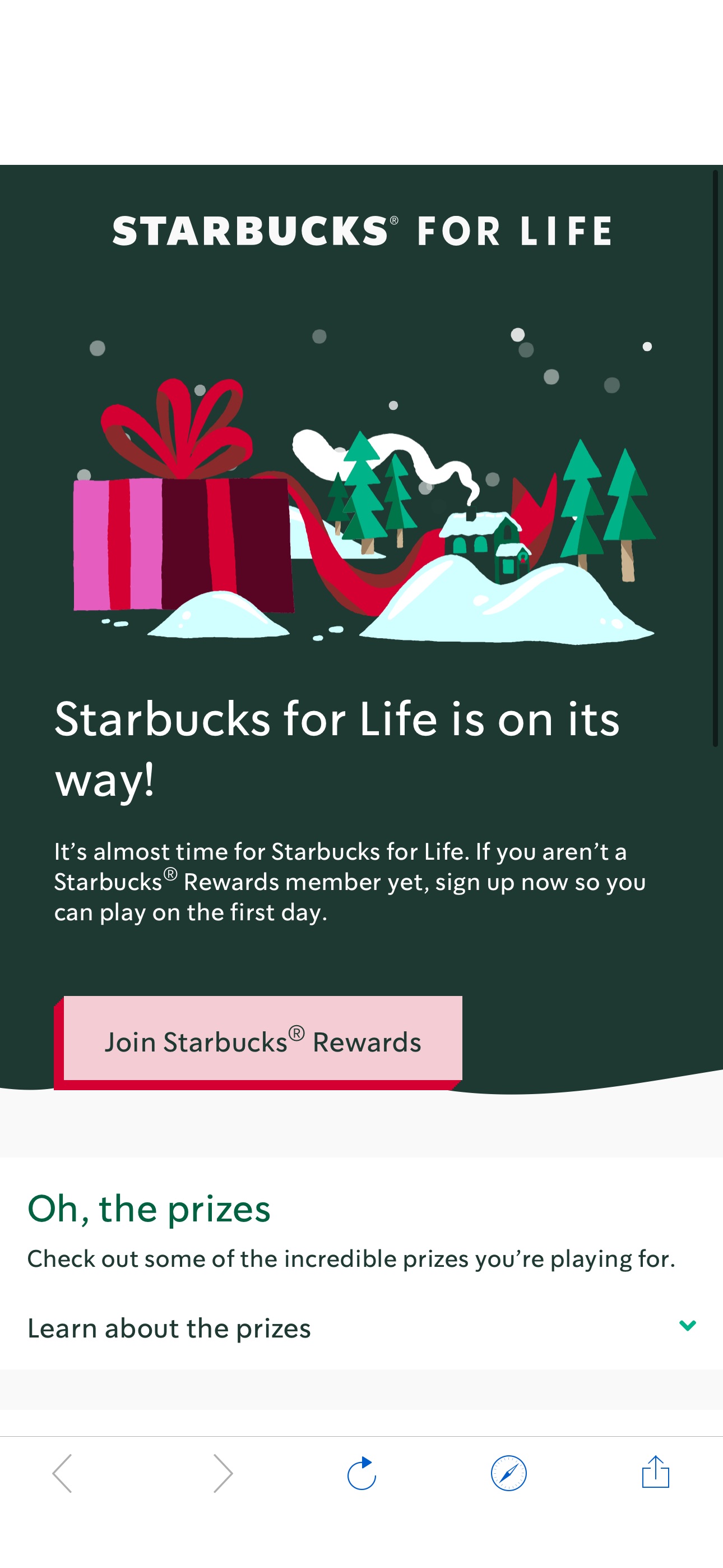 Starbucks® for Life星巴克小游戏要开始啦！