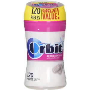 ORBIT Bubblemint Sugarfree Gum, 120 Piece Bottle