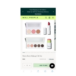 $53.55 W3ll People 化妆品gift set
