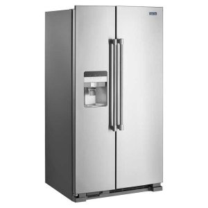 Maytag 25 cu. ft. Side-by-Side Refrigerator with Exterior Ice and Water Dispenser