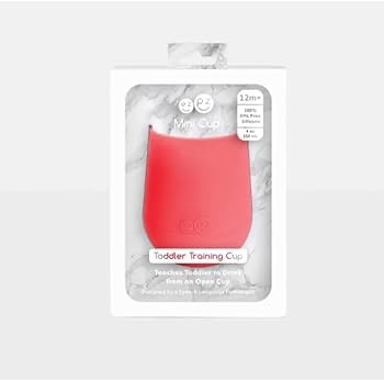 Amazon.com: ez pz Mini Cup (Coral) - 100% Silicone Cup for Toddlers - Designed by a Pediatric Feeding Specialist - 12 Months+ : Baby