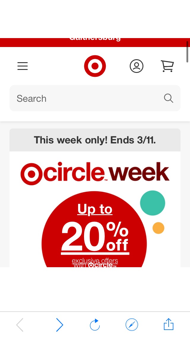 Target Circle week 20% Off