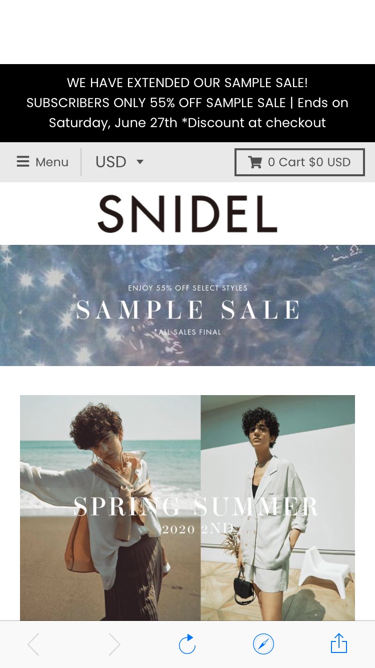 SNIDEL 日本品牌美衣sample sale