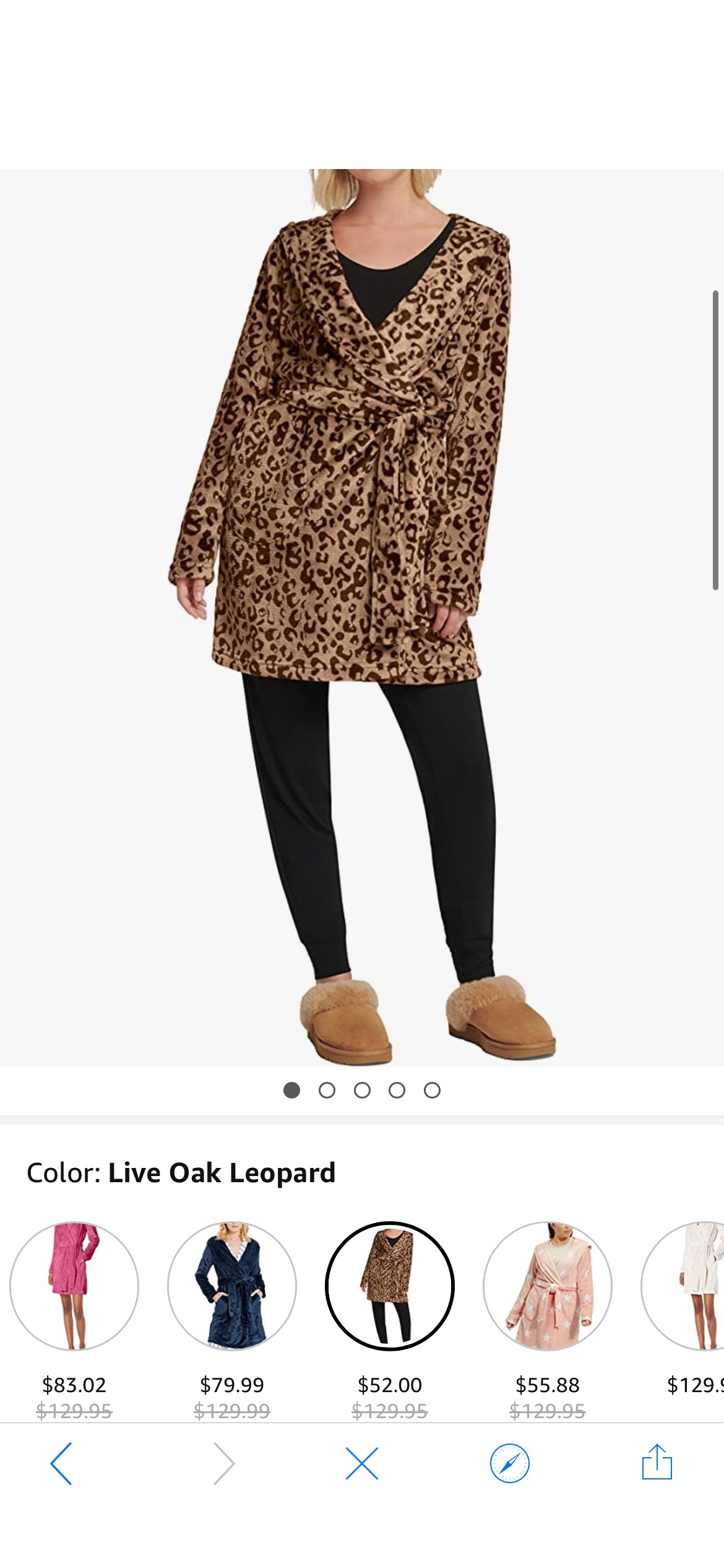 UGG Women's Miranda Robe, Live Oak Leopard, L at Amazon Women’s Clothing store