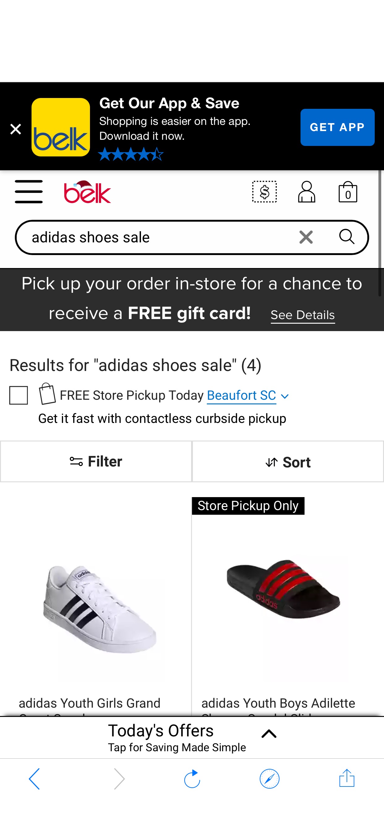 "adidas 小童运动鞋，拖鞋shoes sale" | belk