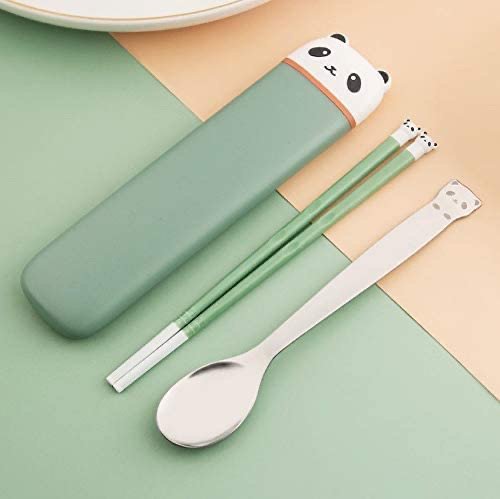 JinZu 超可爱便携熊猫造型筷子勺子套装