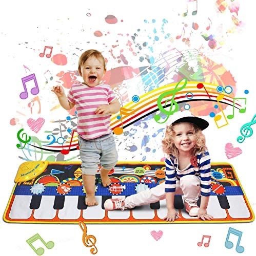 19 Piano Key Playmat Touch Play Game Dance Blanket Carpet Mat