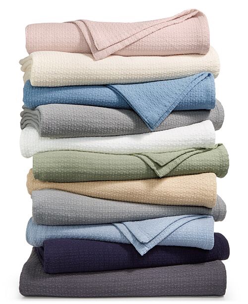 夏季必备夏凉被！Lauren Ralph Lauren Classic 100% Cotton Twin Blanket & Reviews - Blankets & Throws - Bed & Bath - Macy's