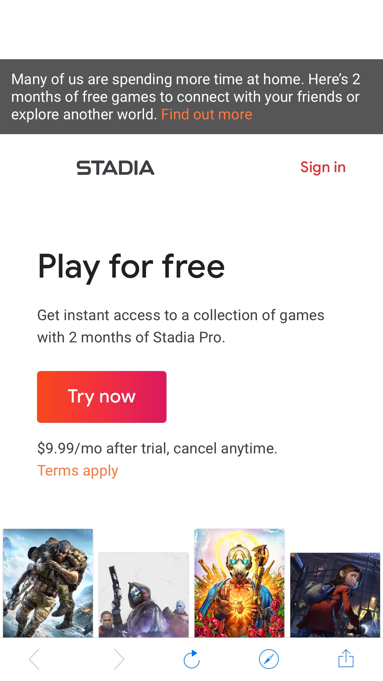 Stadia - One place for all the ways we play 谷歌云游戏平台