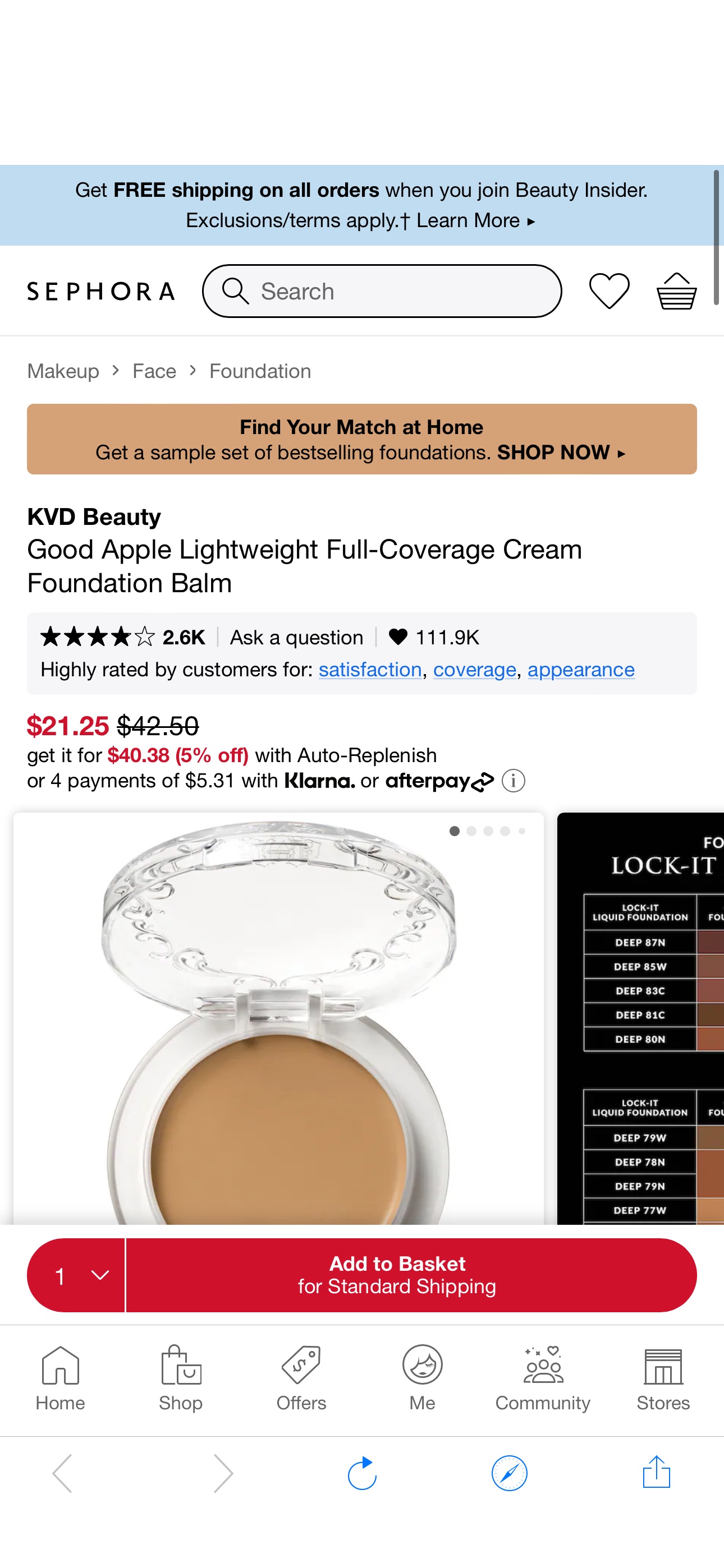 KVD Beauty Good Apple Full Coverage Foundation | Sephora