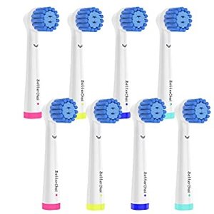 Betterchoi 8 Pack Sensitive Gum Care Replacement Brush Heads Compatible with Oral-B