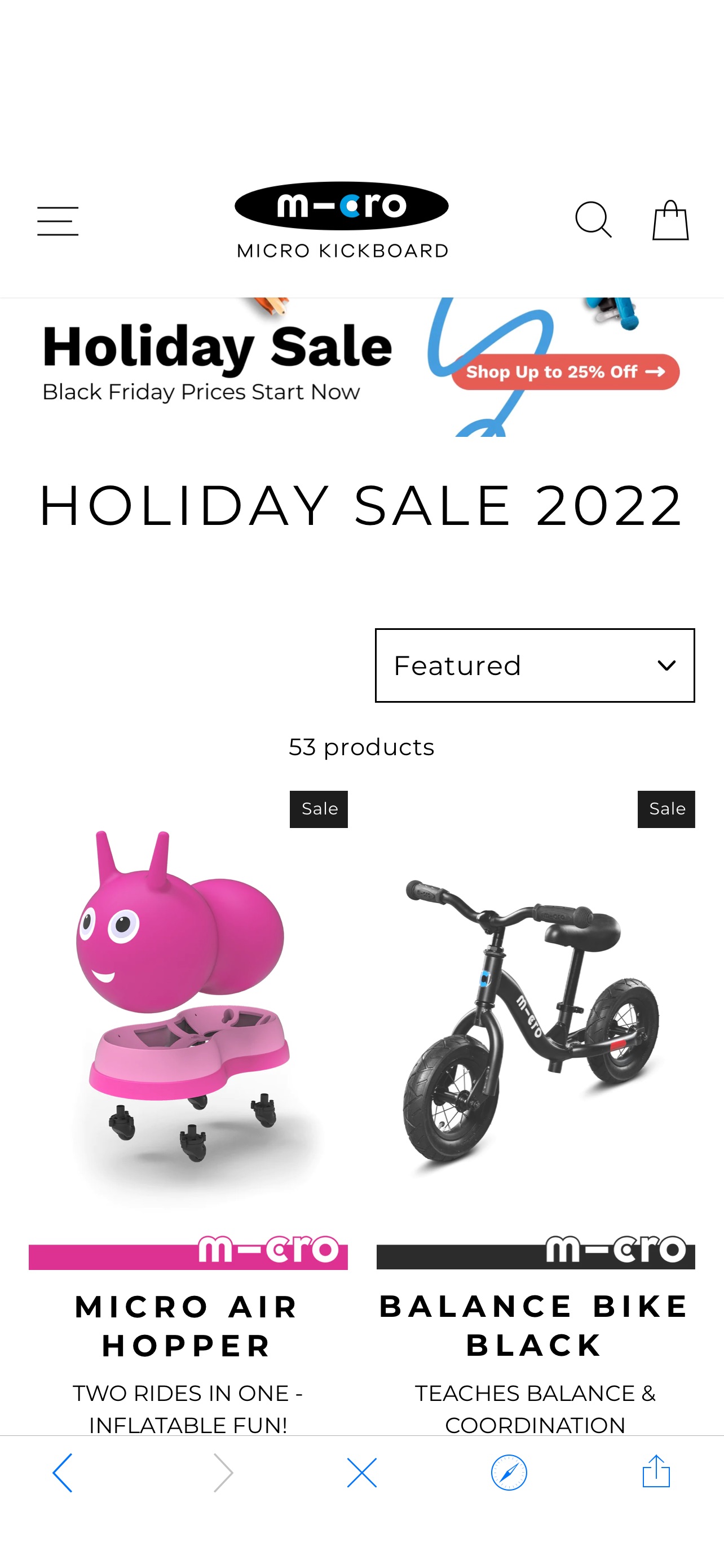Holiday Sale 2022 – Micro Kickboard