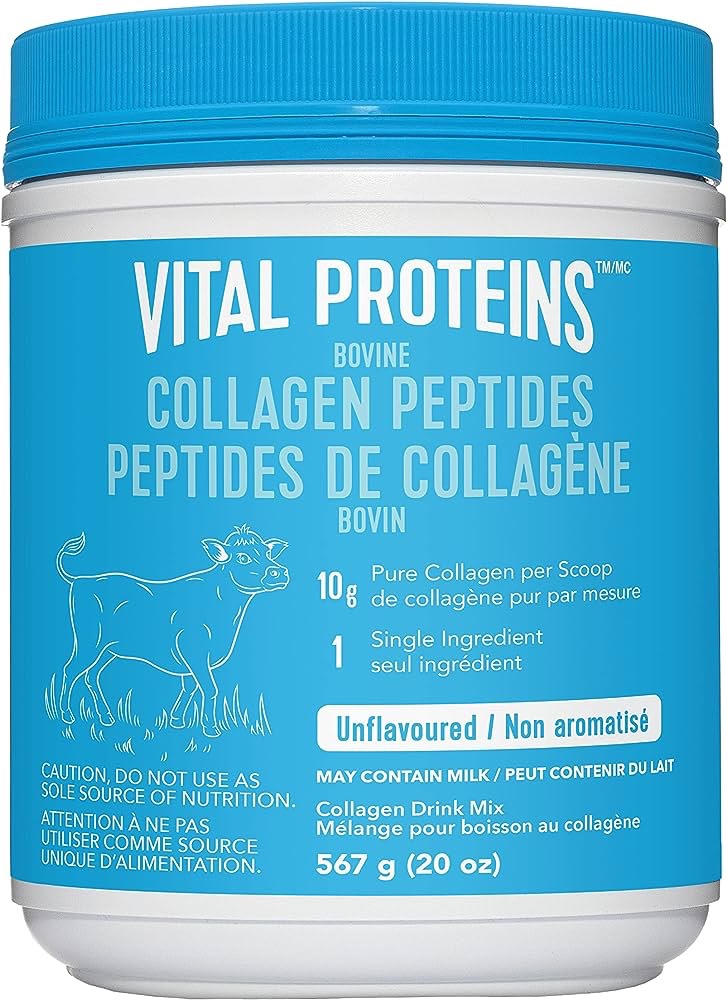 Vital Proteins Collagen Peptides, 567g - Hydrolyzed Collagen - 10g per Serving - Unflavored : Amazon.ca: Health & Personal Care