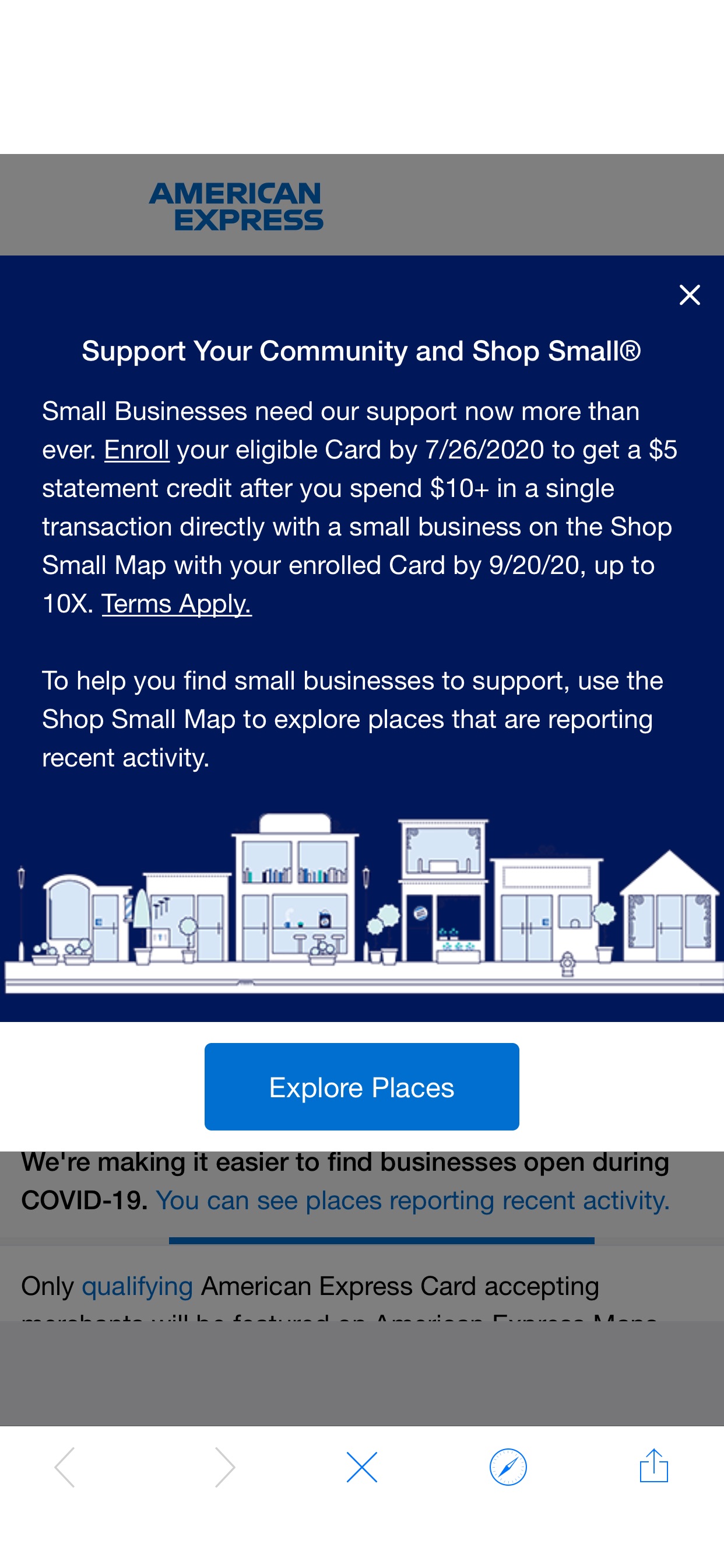 American Express - Merchant Maps 运通卡小商户刷卡满10减5