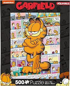 Amazon.com: AQUARIUS Garfield Puzzle (500 Piece Jigsaw Puzzle) - Glare Free - Precision Fit - Officially Licensed Garfield Merchandise &amp; Collectibles - 14x19 Inches : Toys &amp; Games