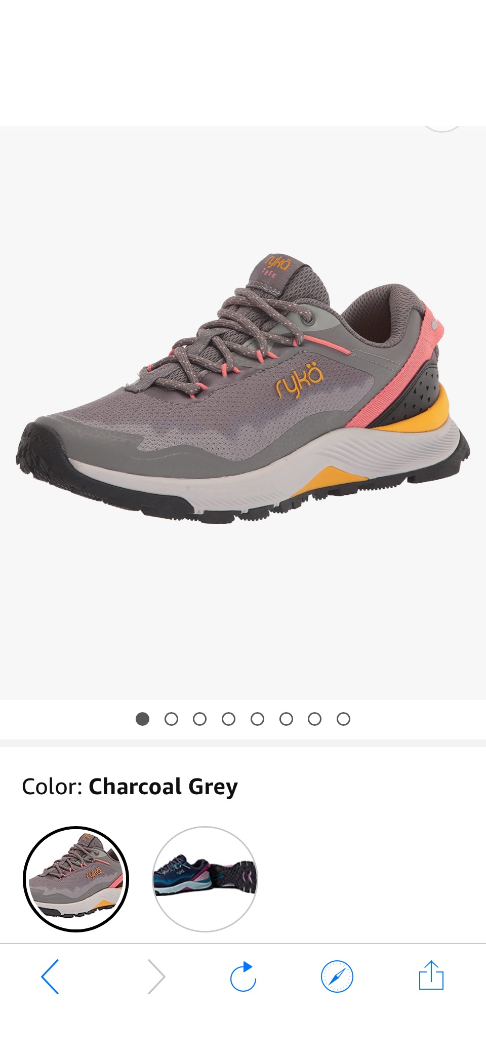Amazon.com | Ryka Women's Trek Hiking Shoe, Charcoal Grey, 10 | Hiking Shoes原价145