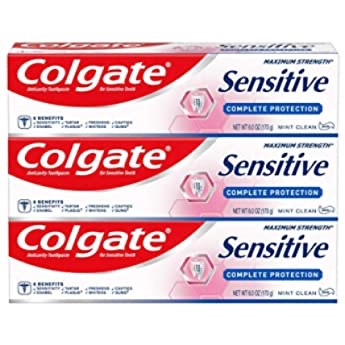Amazon.com : Colgate Sensitive Whitening Toothpaste for Sensitive Teeth, Enamel Repair and Cavity Protection, 敏感牙齿牙膏