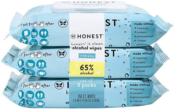 The Honest 65%酒精消毒湿巾 150张