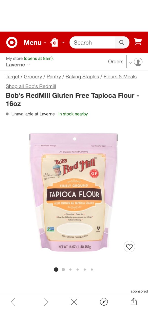 Bob's Redmill Gluten Free Tapioca Flour - 16oz : Target