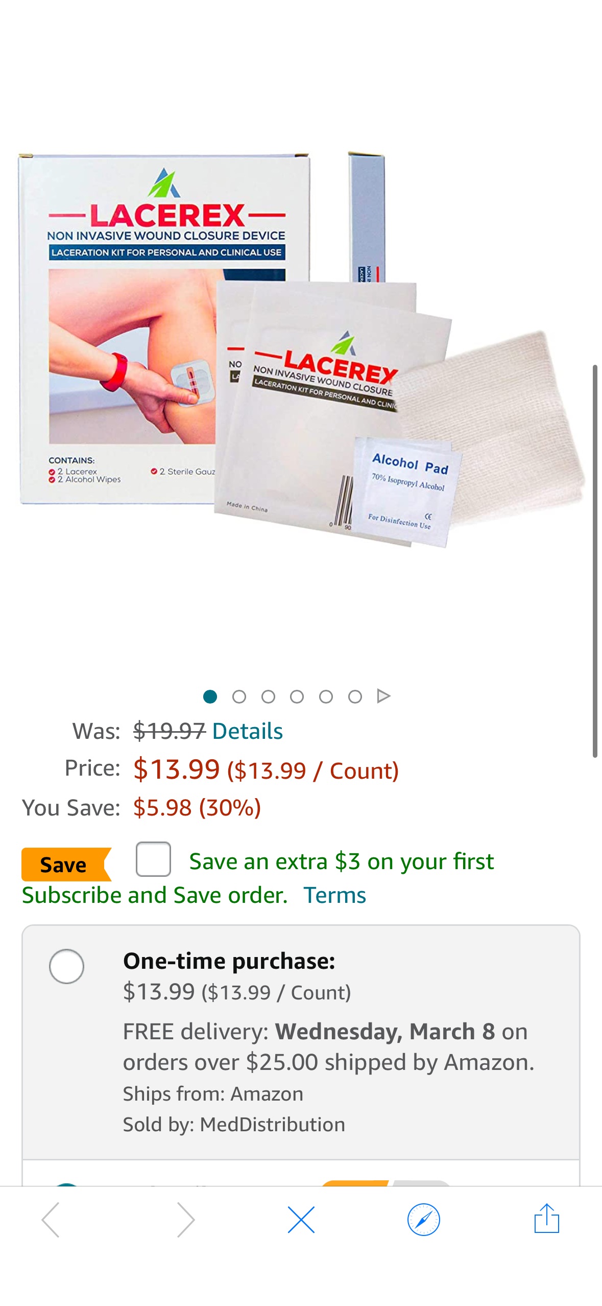 Amazon.com: AWD Zip Stitch Surgical Wound Closure Strips - 2 Zipstitch Devices, 2 Sterile Gauzes, 2 Alcohol Wipes - Emergency Laceration Device for Cuts Without Stitches - Steri Strips