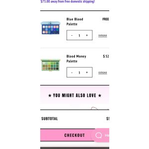 $52 Information - Jeffree Star Cosmetics - Checkout眼影