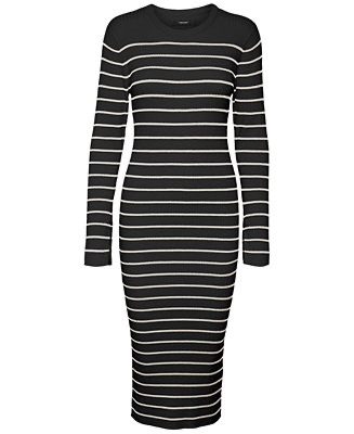 Vero Moda Women's Striped Ribbed Sweater Dress - Macy's