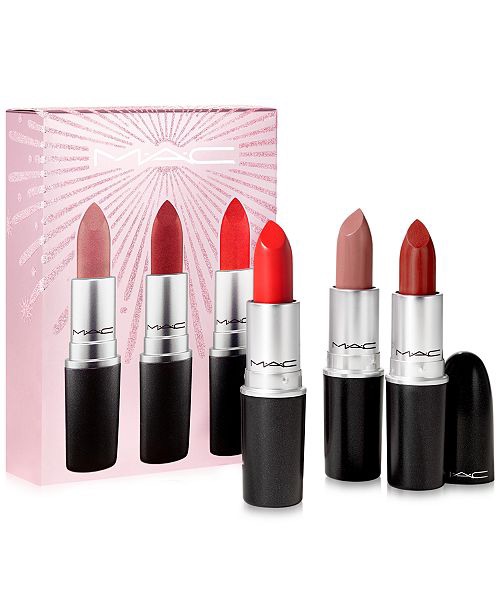 MAC 3-Pc. Frosted Firework Sleigh All Day Lipstick Set, Created for Macy's & Reviews - Mac口红套装