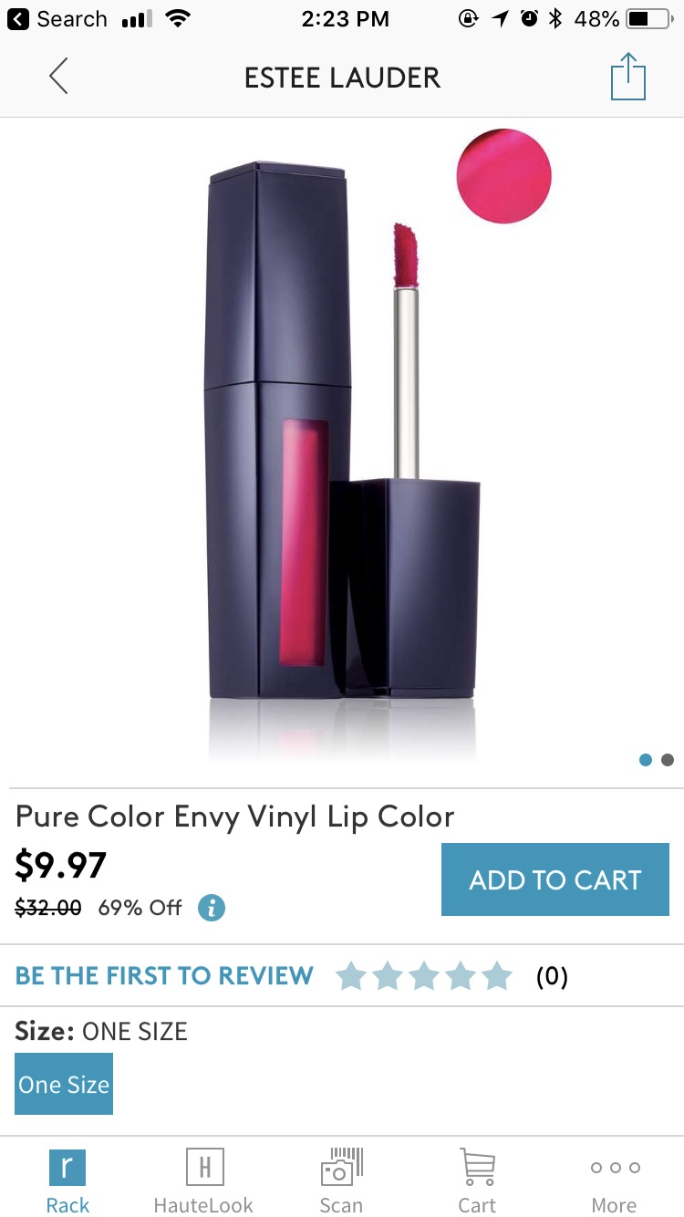 Estee Lauder | Pure Color Envy Vinyl Lip Color | Nordstrom Rack雅诗兰黛唇釉