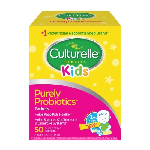 Amazon.com: Culturelle Kids Purely Probiotics Packets Daily Supplement, Helps Support Kids’ Immune and Digestive Systems, #1 Pediatrician Recommended Brand, Ages 1+, 50 Count : Health & Household