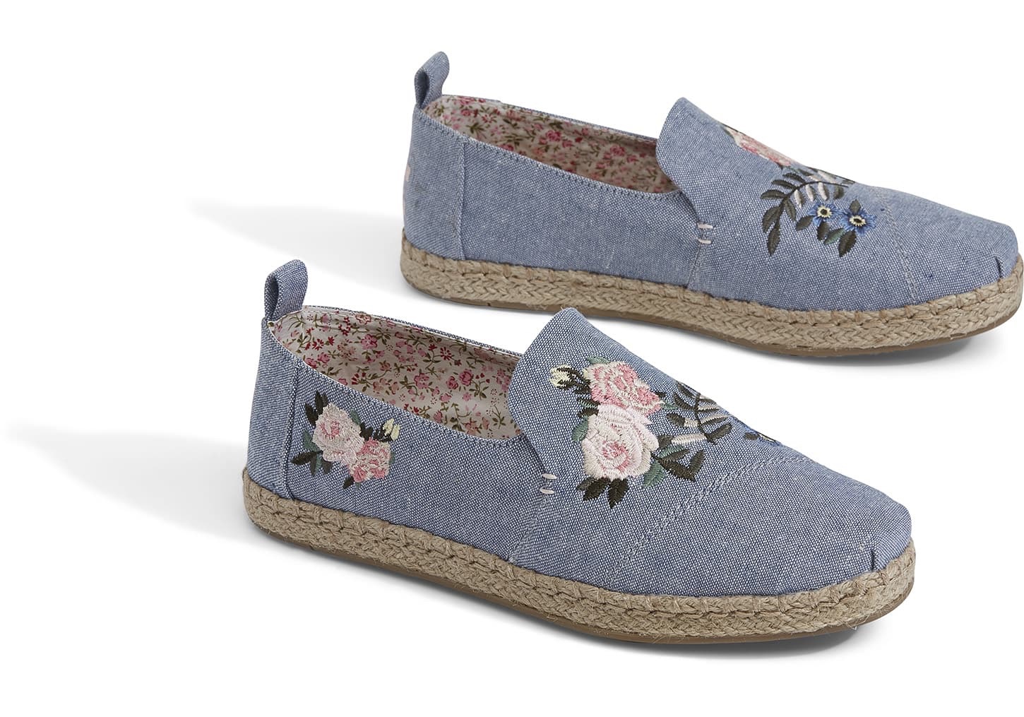 Floral Embroidered Chambray  渔夫鞋