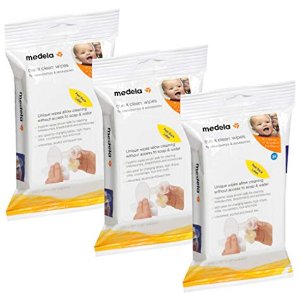 $6.50 Medela快速清洁吸奶器和配件湿巾，可重复密封的24片装，方便卫生！