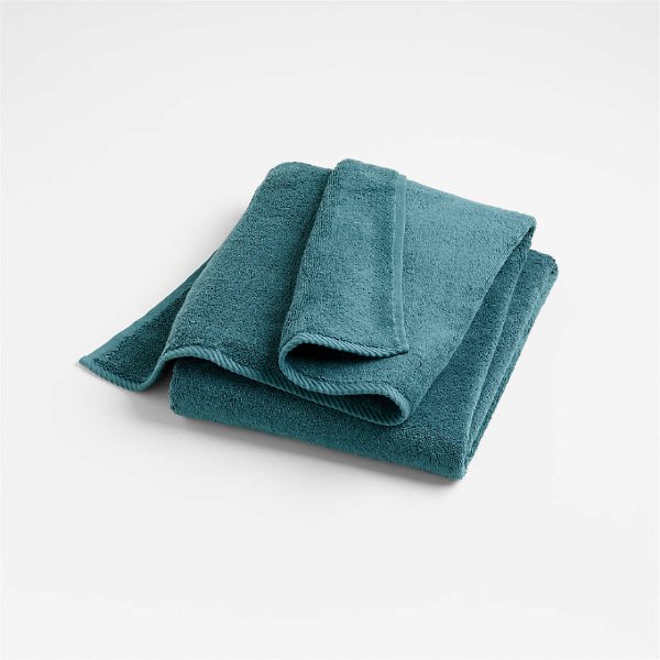 Quick-Dry Teal Organic Cotton Bath Towel