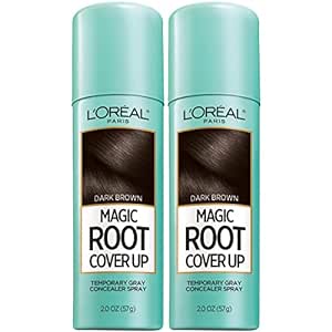 Amazon.com: L&#39;Oreal Paris Root Cover Up Temporary Gray Concealer Spray Dark Brown 2 Oz (Pack of 2) (Packaging May Vary) : Beauty &amp; Personal Care