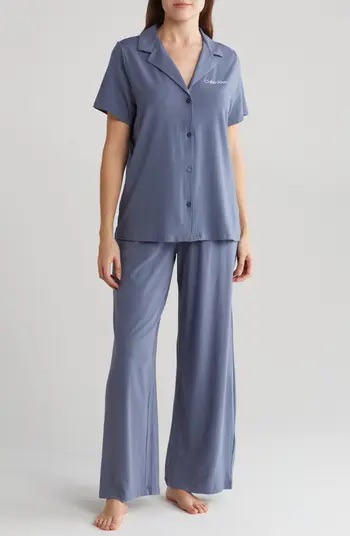 Calvin Klein Notch Collar Knit Pajamas | Nordstromrack