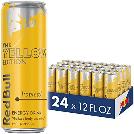 Amazon.com : Red Bull Energy Drink, Tropical, Yellow Edition, 12 fl oz (24 Pack) : Grocery &amp; Gourmet Food