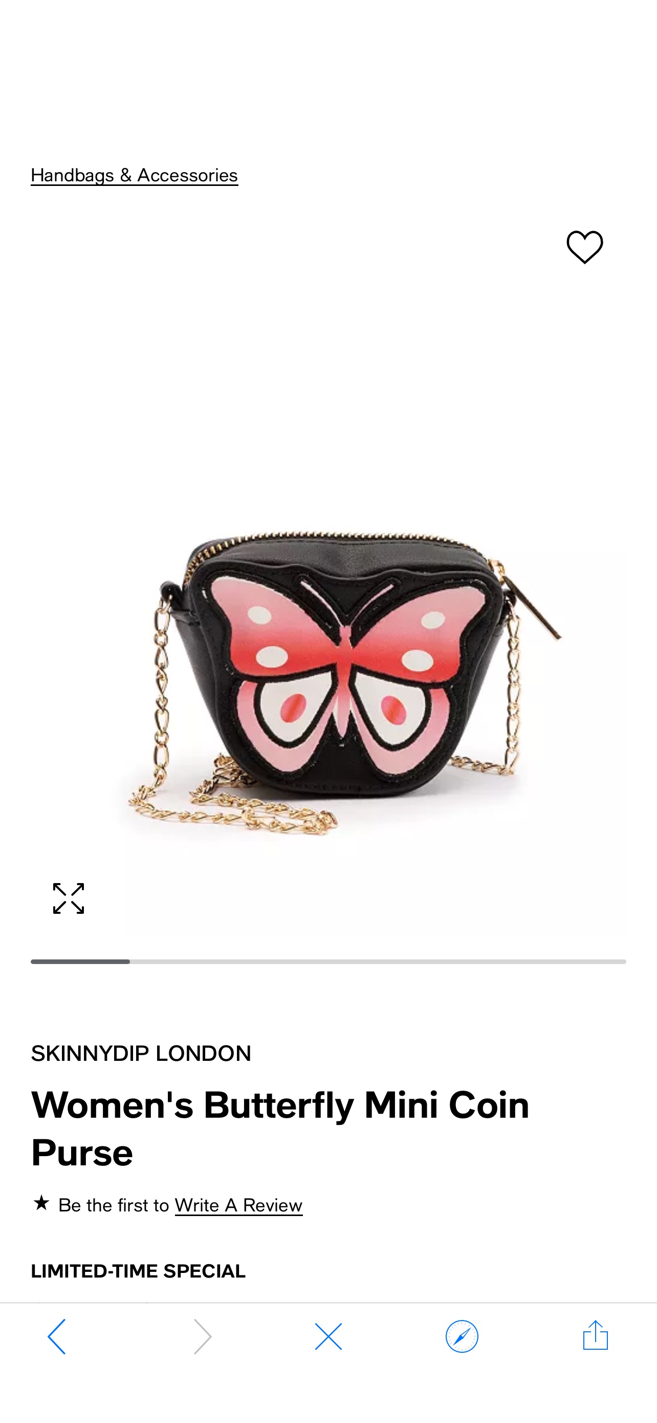 零钱包Skinnydip London Women's Butterfly Mini Coin Purse & Reviews - Handbags & Accessories - Macy's