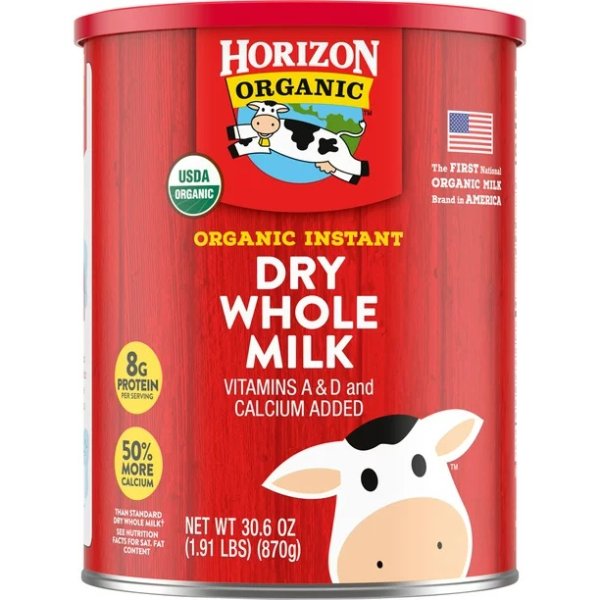 Walmart Horizon Organic Instant Dry Whole Milk, 30.6 Oz
