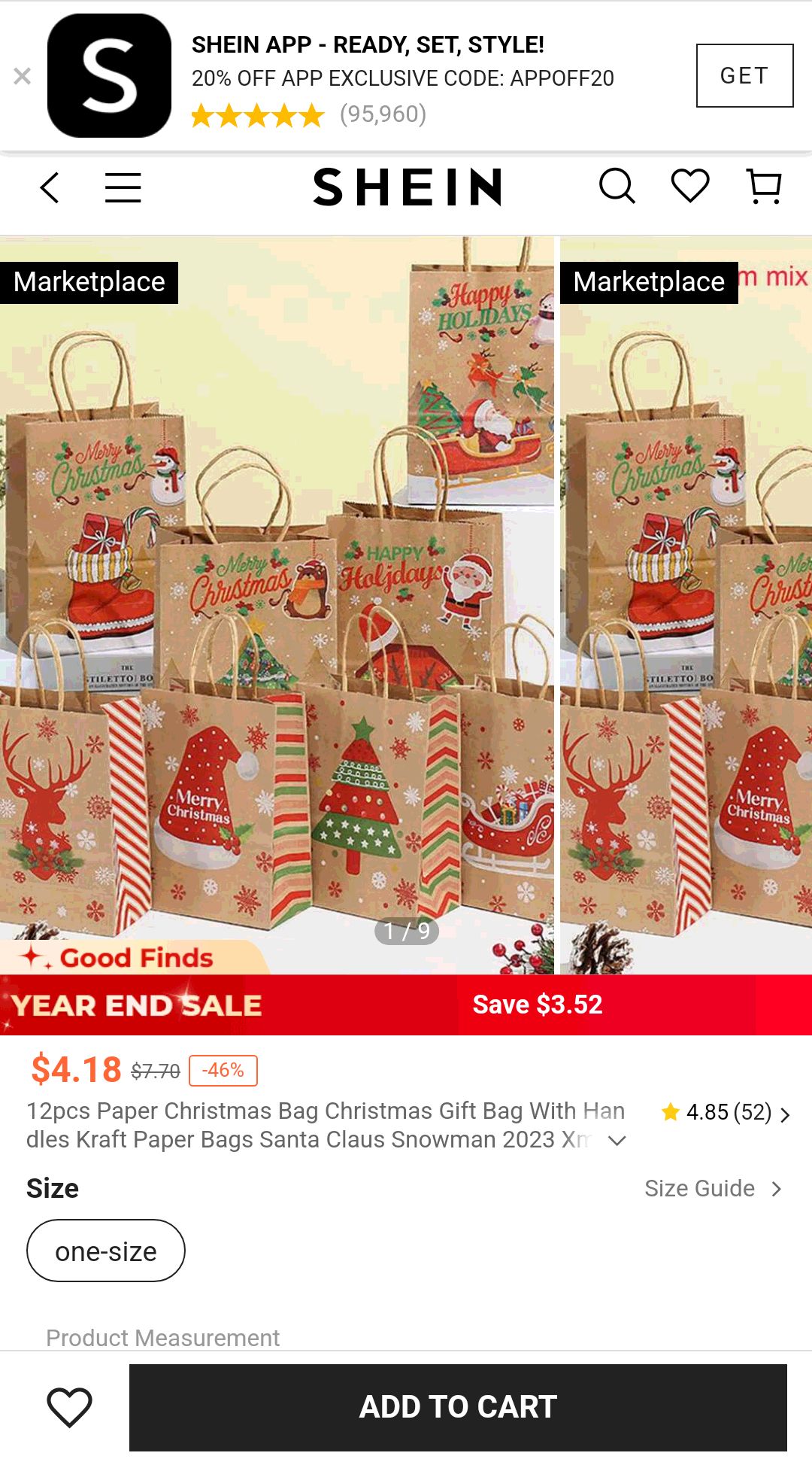 12pcs Paper Christmas Bag Christmas Gift Bag with Handles Kraft Paper Bags Santa Claus Snowman 2023 Xmas Party Candy Bag Cookie Present Bag Decor 2024 New Year | SHEIN USA