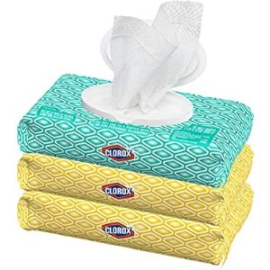$11.97 Amazon.com: Clorox Disinfecting Bleach Free Cleaning Wipes, 75 Count (Pack of 3): Health & Personal Care消毒湿巾补货