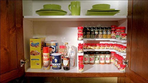 调料瓶收纳架
Amazon.com: Spicy Shelf Deluxe - Expandable Spice Rack and Stackable Cabinet & Pantry Organizer (1 Set of 2 shelves) - As seen on TV: Kitchen & Dining