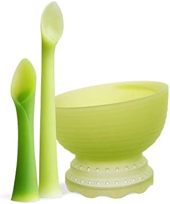 Amazon.com: Olababy 3 Piece Parent Led and Baby Led Weaning First Feeding Set, Includes Training Spoon, Feeding Spoon and Steambowl : Baby