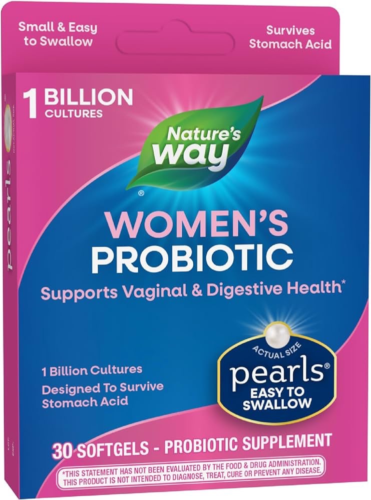 Amazon.com: Nature's Way Women's Probiotic Pearls, Supports Vaginal and Digestive Health*, 1 Billion Live Cultures, No Refrigeration Required, 30 Softgels (Packaging May Vary) : Health & Household
