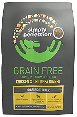 Amazon.com: Simply Perfection Super Premium Grain Free Chicken & Chickpea Dinner Dry Dog Food 11 Lb Bag: Pet Supplies狗粮